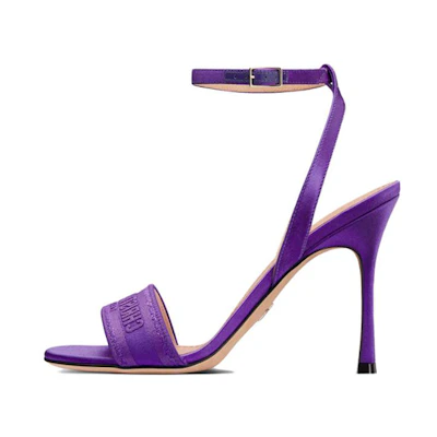 (W) Dior Dway High-Heeled Slide Sandal 'Purple'