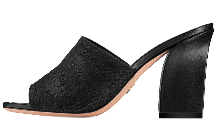 (Women) Dior Dway High-Heeled Slides 'Black' KDQ358ERC_S900
