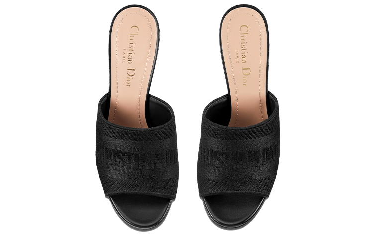 Shop DIOR 迪奥 迪奥 Dway 女款 高跟拖鞋 黑色