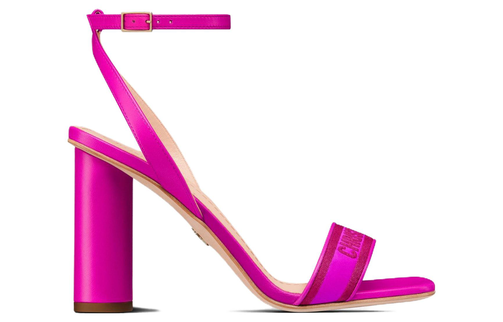 (W) Dior Dway Leather High Heel Slide Sandal 'Purple Red' 圖 2