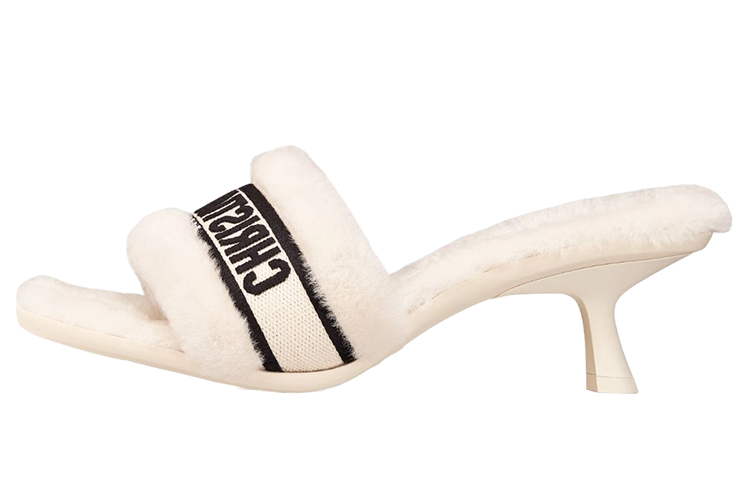 (Women) Dior Dway Sandal 'White Fur' KDQ745ESK_S05W