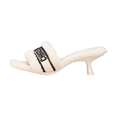 (W) Dior Dway Sandal 'White Fur'