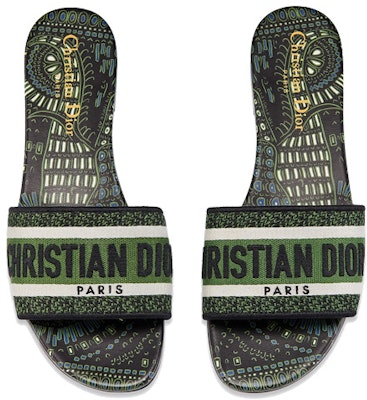(W) Dior Dway Slide 'Bordiran Binatang Hitam Hijau' KCQ306APE_S35X Lookbook (W) Dior Dway Slide 'Bordiran Binatang Hitam Hijau' KCQ306APE_S35X