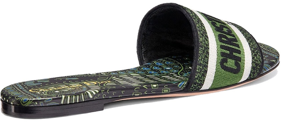 (W) Dior Dway Slide 'Bordiran Binatang Hitam Hijau' KCQ306APE_S35X Shop (W) Dior Dway Slide 'Bordiran Binatang Hitam Hijau' KCQ306APE_S35X