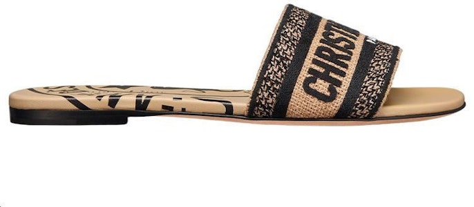 DIOR 迪奧 DWAY 棉質涼拖 女款 米黃色 Order DIOR 迪奧 DWAY 棉質涼拖 女款 米黃色