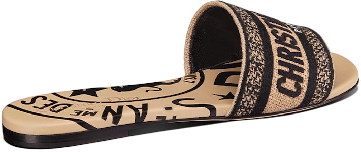 DIOR 迪奧 DWAY 棉質涼拖 女款 米黃色 Shop DIOR 迪奧 DWAY 棉質涼拖 女款 米黃色