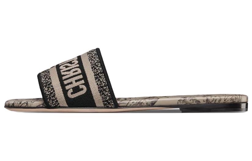 (Women) Dior Dway Slide 'Beige Black' KCQ209VOY_S37U