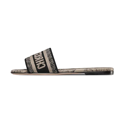 (W) Dior Dway Slide 'Beige Black'
