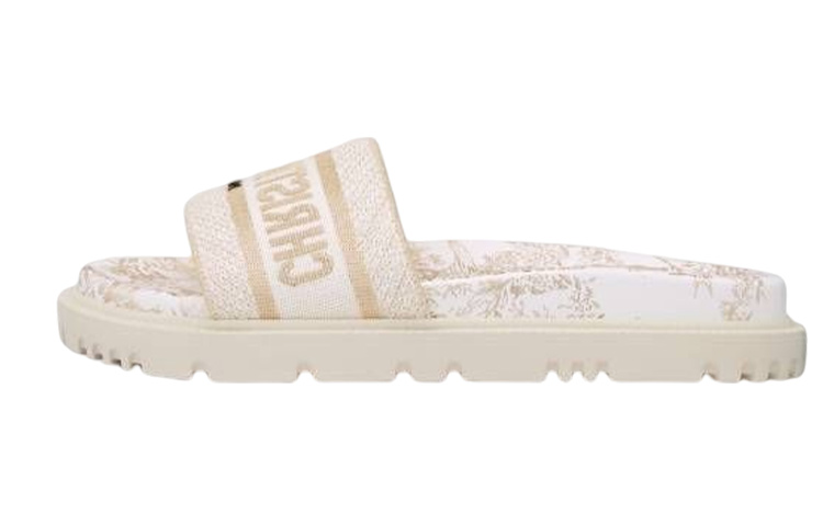 (Women) Dior Dway Slide 'Beige Logo Embroidery' KCQ550JHL_S67W
