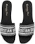Shop (W) Dior Dway Selipar 'Hitam' KCQ166ERC_S11X