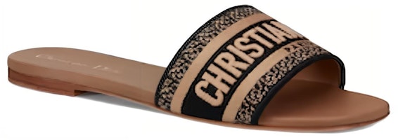 DIOR 迪奧 Dway 布料 露趾 時尚拖鞋 女款 黑棕色 Lookbook DIOR 迪奧 Dway 布料 露趾 時尚拖鞋 女款 黑棕色