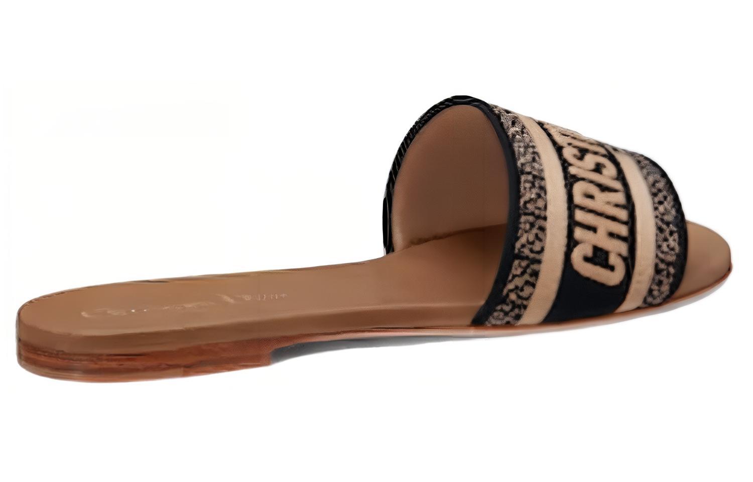 Shop (W) Dior Dwayスライド (ブラックブラウン) KCQ166ERC_S47X