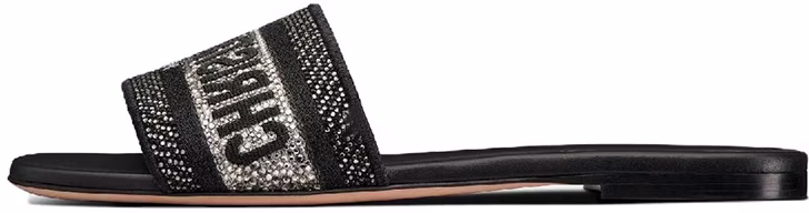 women-dior-dway-slide-black-cotton-kcq-209-chs-s900