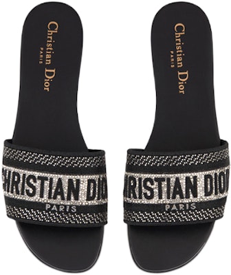 (W) Dior Dway Slide 'Katun Hitam' KCQ209CHS_S900 Shop (W) Dior Dway Slide 'Katun Hitam' KCQ209CHS_S900