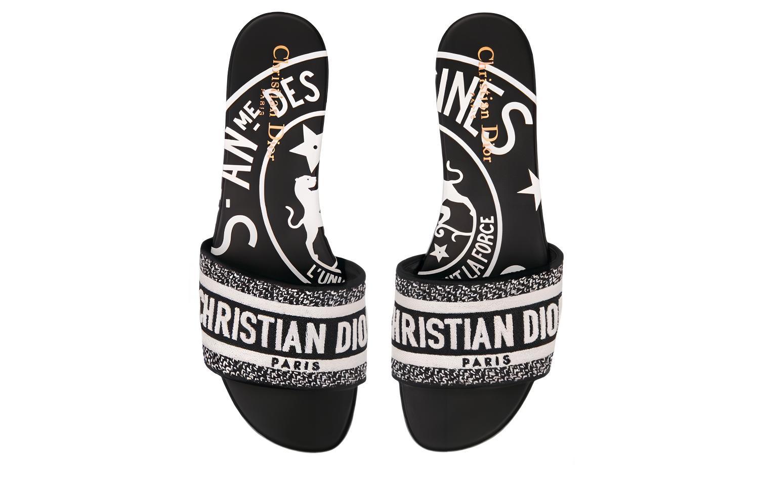 (W) Dior Dway Slide 'Black Cotton' 圖 4