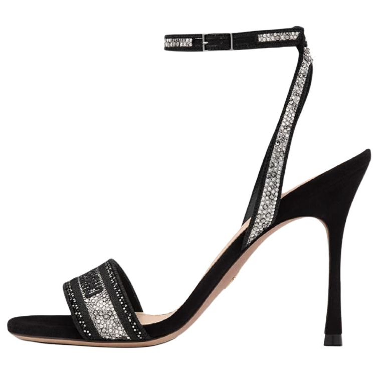 (Women) Dior Dway Slide 'Black Crystal' KCQ707CHS_S900