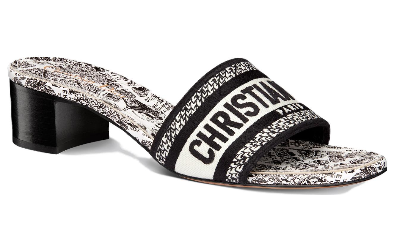 Order (W) Dior Dway Slide 'Hitam Putih' KCQ244KPY_S15W