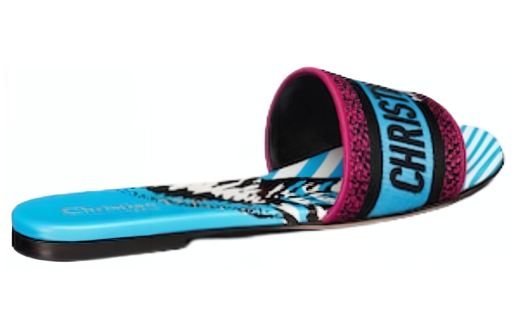 Shop DIOR 迪奧 Dway 舒適涼拖鞋 女款 藍色