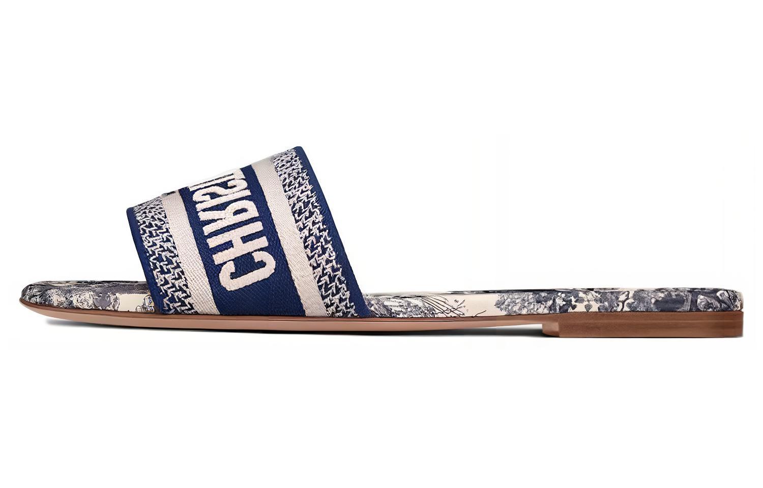 (Women) Dior Dway Slide 'Blue' KCQ209TJE_S68B