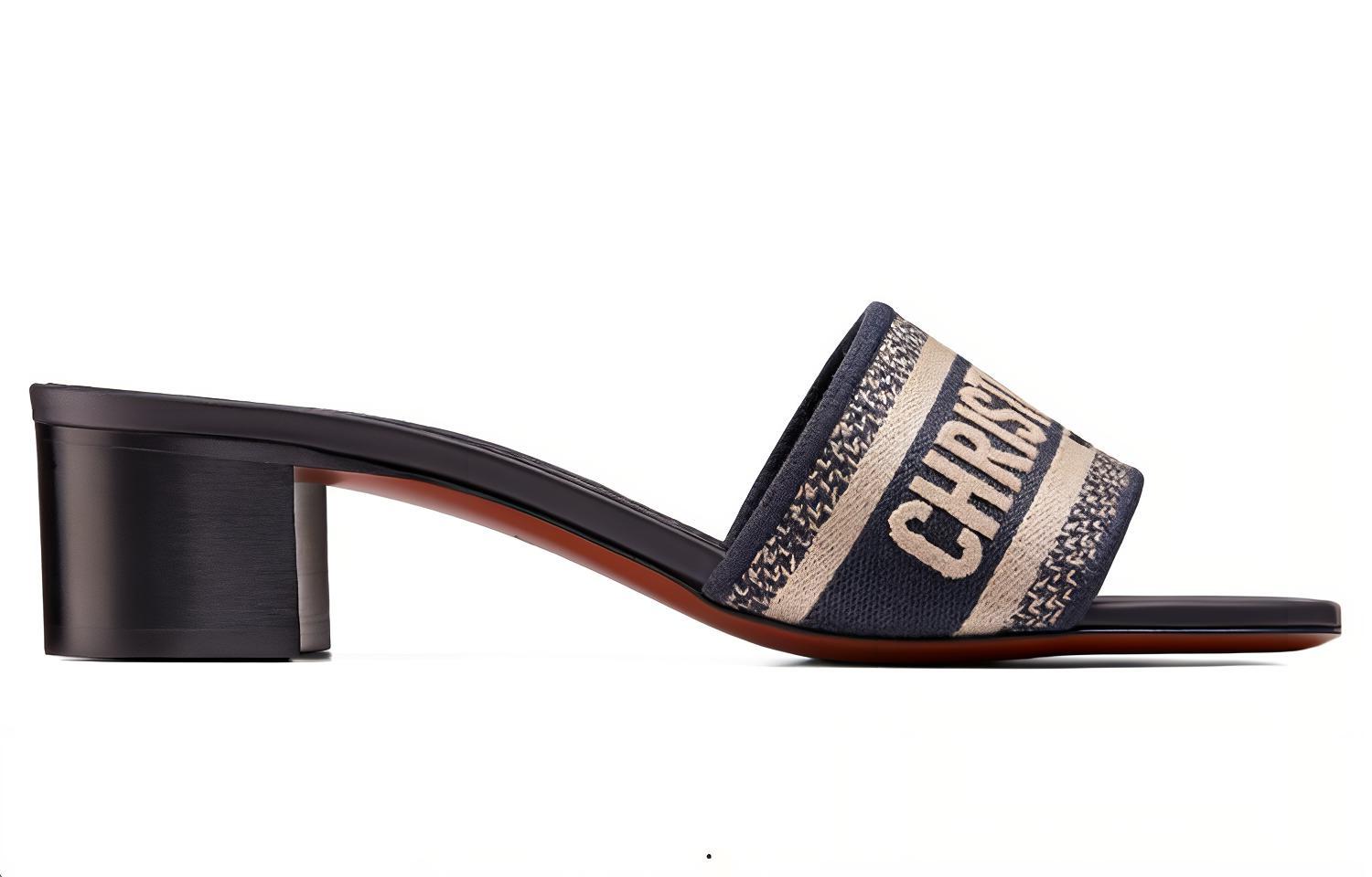 Order DIOR迪奧 Dway Christian 皮革 舒適百搭 時尚涼拖 女款 藍色