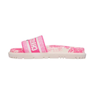 (W) Dior Dway Slide 'Bright Pink Embroidery'