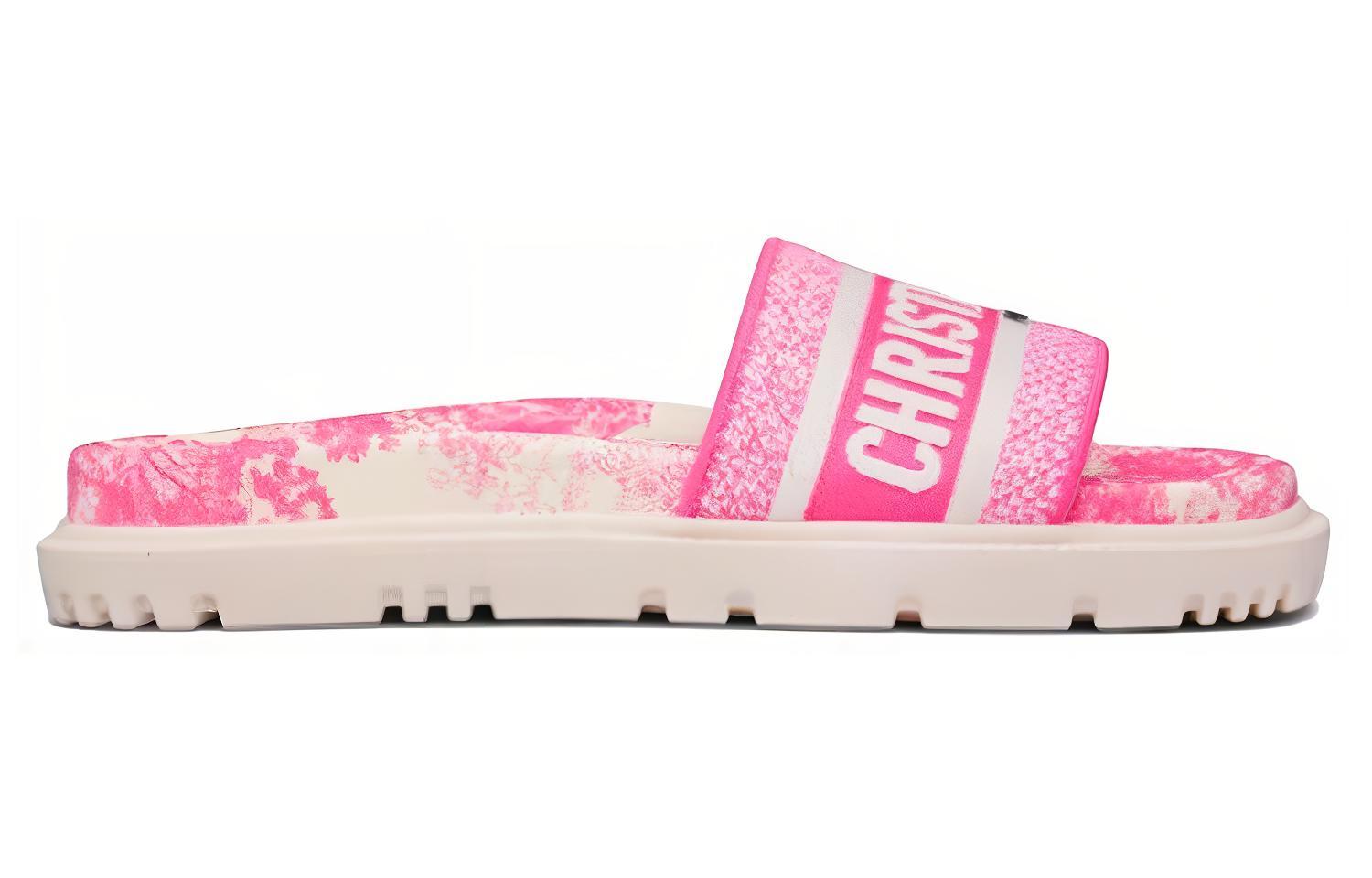 Order (W) ディオール Dway スライド (ブライトピンク刺繍) KCQ550TJU_S76W