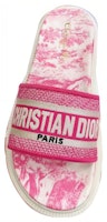 Dior 迪奧 Dway 棉布 標識刺繡 一字 時尚涼拖 女款 亮粉色 Lookbook Dior 迪奧 Dway 棉布 標識刺繡 一字 時尚涼拖 女款 亮粉色