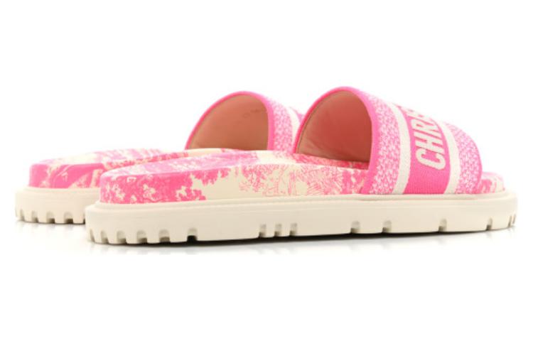 Shop (W) ディオール Dway スライド (ブライトピンク刺繍) KCQ550TJU_S76W