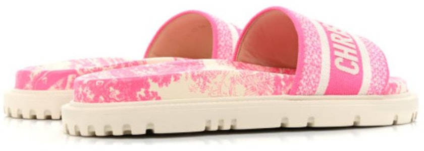 (W) ディオール Dway スライド (ブライトピンク刺繍) KCQ550TJU_S76W Shop (W) ディオール Dway スライド (ブライトピンク刺繍) KCQ550TJU_S76W
