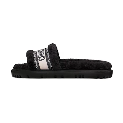 (W) Dior Dway Slide 'Cotton Patchwork Black'