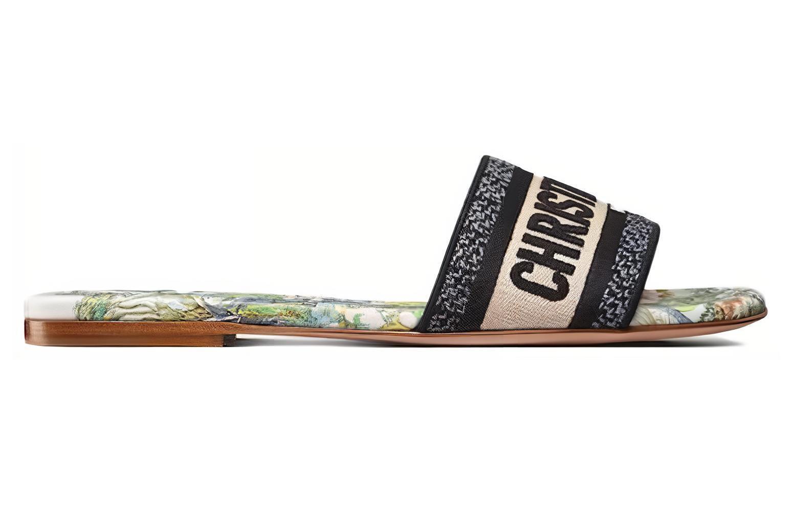 (W) Dior Dway Slide 'Embroidered Black' 圖 2