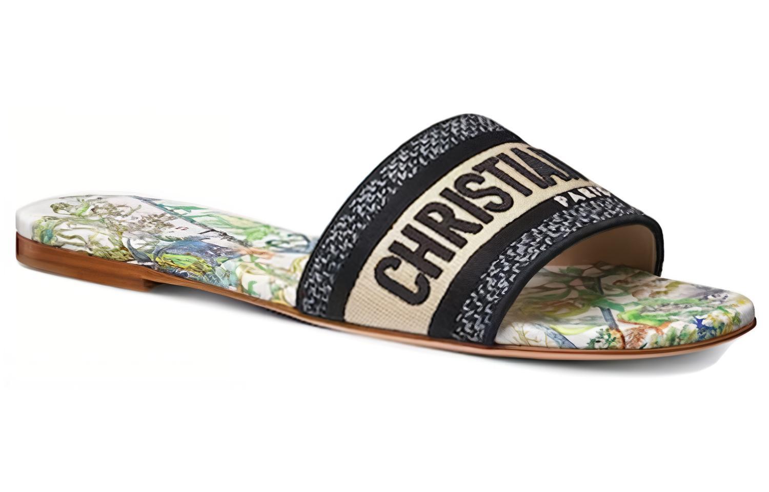 (W) Dior Dway Slide 'Embroidered Black' 圖 3