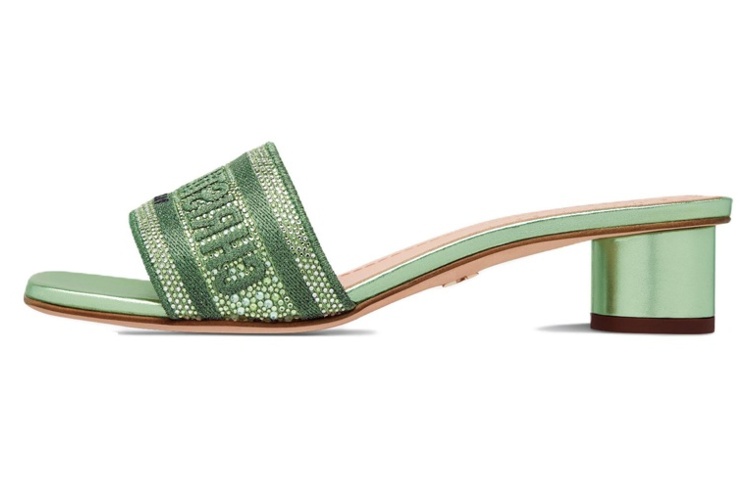 (Women) Dior Dway Slide 'Green Crystal' KCQ860LCS_S79K