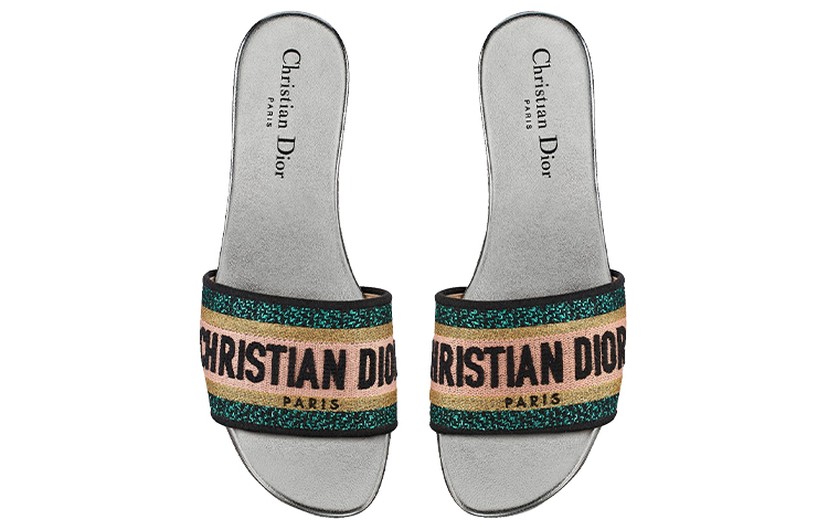 (W) Dior Dway Slide 'Green Gold Pink' 圖 4