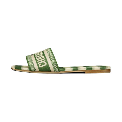 (W) Dior Dway Slide 'Green White'