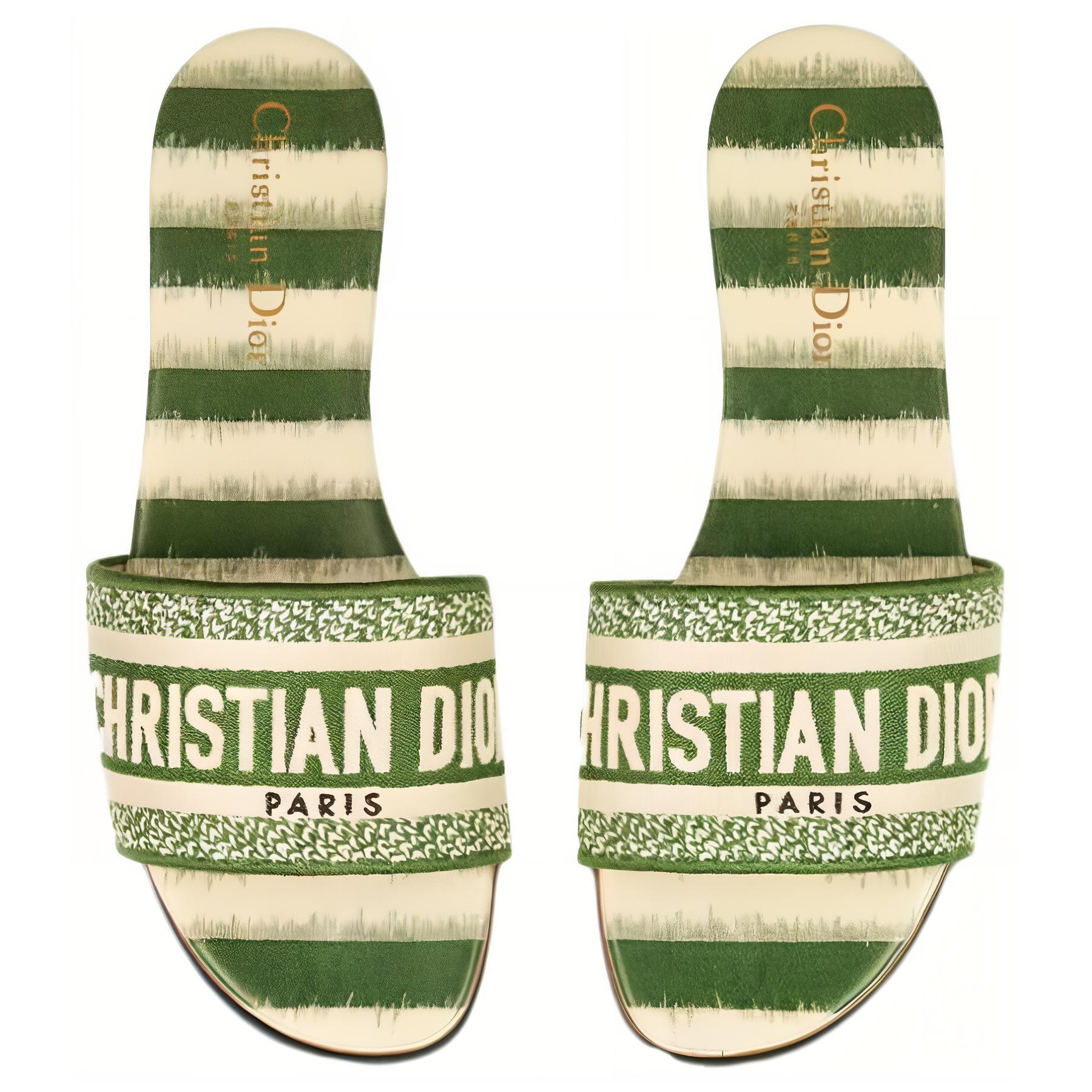 (W) Dior Dway Slide 'Green White' 圖 5