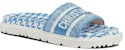 (W) Dior DWay Slide 'Houndstooth - Corn Flower' (Bunga Jagung) KCQ550PPE-S11N