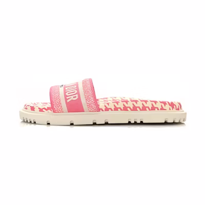 (W) Dior DWay Slide 'Houndstooth - Peony'