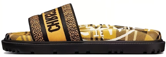 (Women) Dior Dway Slide 'Logo Embroidered Print - Yellow Black' KCQ550CEE_S56X (Women) Dior Dway Slide 'Logo Embroidered Print - Yellow Black' KCQ550CEE_S56X