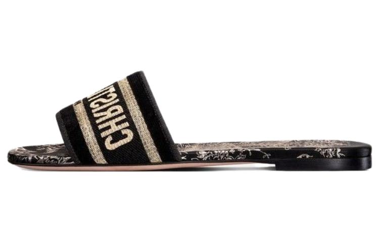 Buy (W) Dior Dway Sandal 'Logo Bordir Hitam' KCQ308JHV_S21X