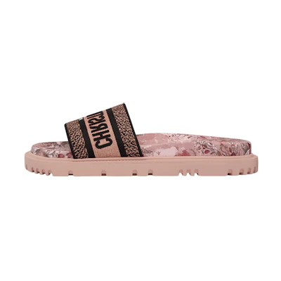 (W) Dior Dway Slide 'Pink Logo Embroidery'