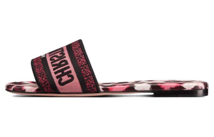 (W) Dior Dway Slide 'Red Leather'