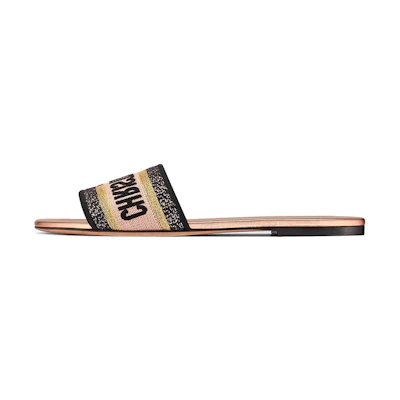 (W) Dior Dway Slide 'Rose Gold Metallic'