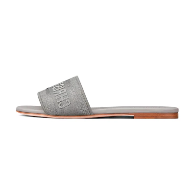 (W) Dior Dway Slide 'Silver Fashion'