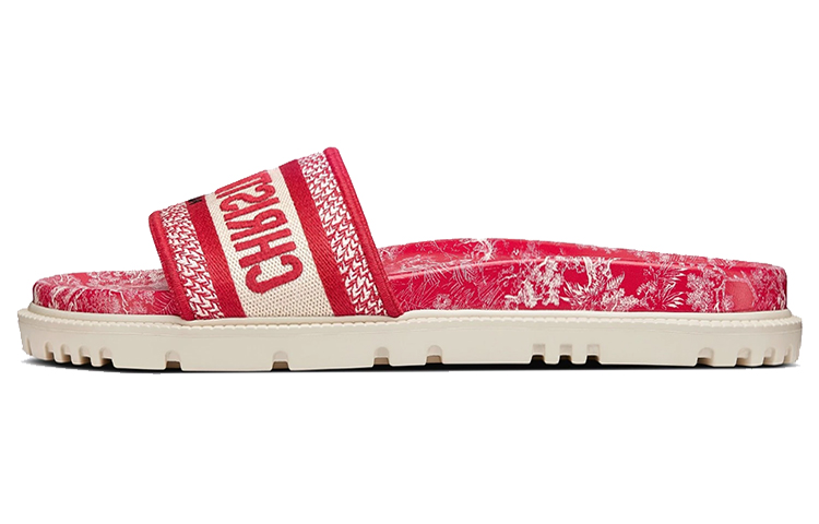 Buy (W) Dior DWay Sandalia 'Flores Toile de Jouy Bordadas - Rojo' KCQ550TJE-S32W