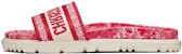 (W) Dior DWay Slide 'Sulaman Bunga Toile de Jouy - Merah' KCQ550TJE-S32W