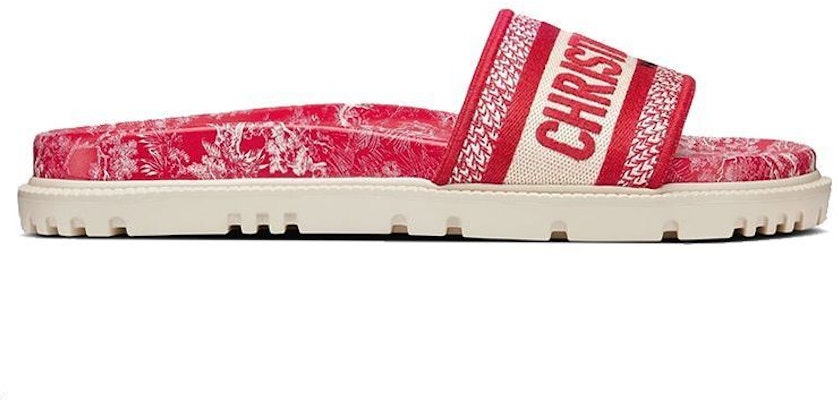 (Women) Dior DWay Slide 'Toile de Jouy Flowers Embroidered - Red' KCQ550TJE-S32W Order (Women) Dior DWay Slide 'Toile de Jouy Flowers Embroidered - Red' KCQ550TJE-S32W