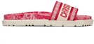 Order (W) Dior DWay Slide 'Sulaman Bunga Toile de Jouy - Merah' KCQ550TJE-S32W