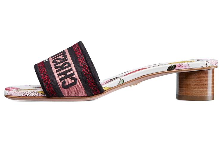 (Women) Dior Dway Slide 'White Pink' KCQ902FCE_S43L