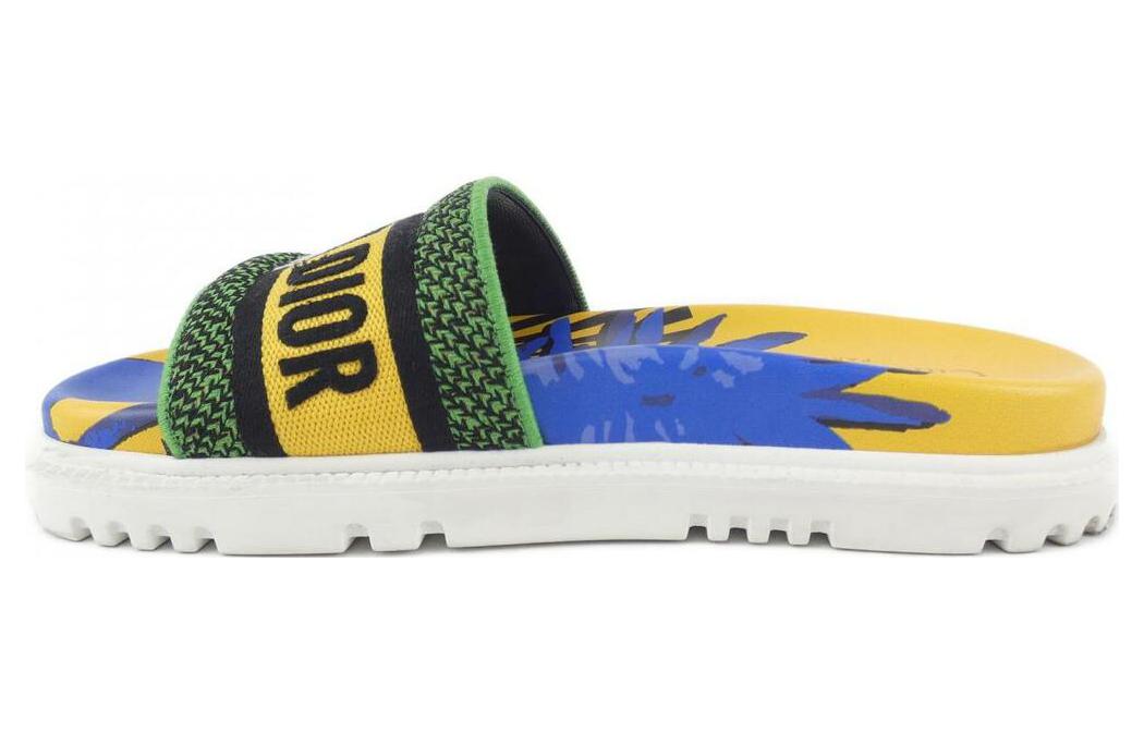 Buy (W) 디올 드웨이 슬라이드 "옐로우 자수 로고" (Dior Dway 슬라이드 "옐로우 자수") KCQ550FFE_S28Y